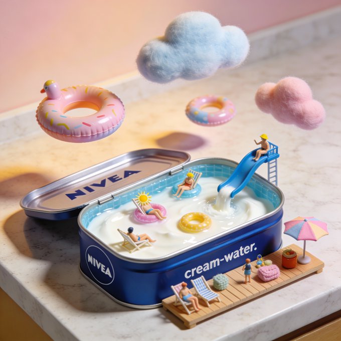 Miniature Swimming Pool Diorama output