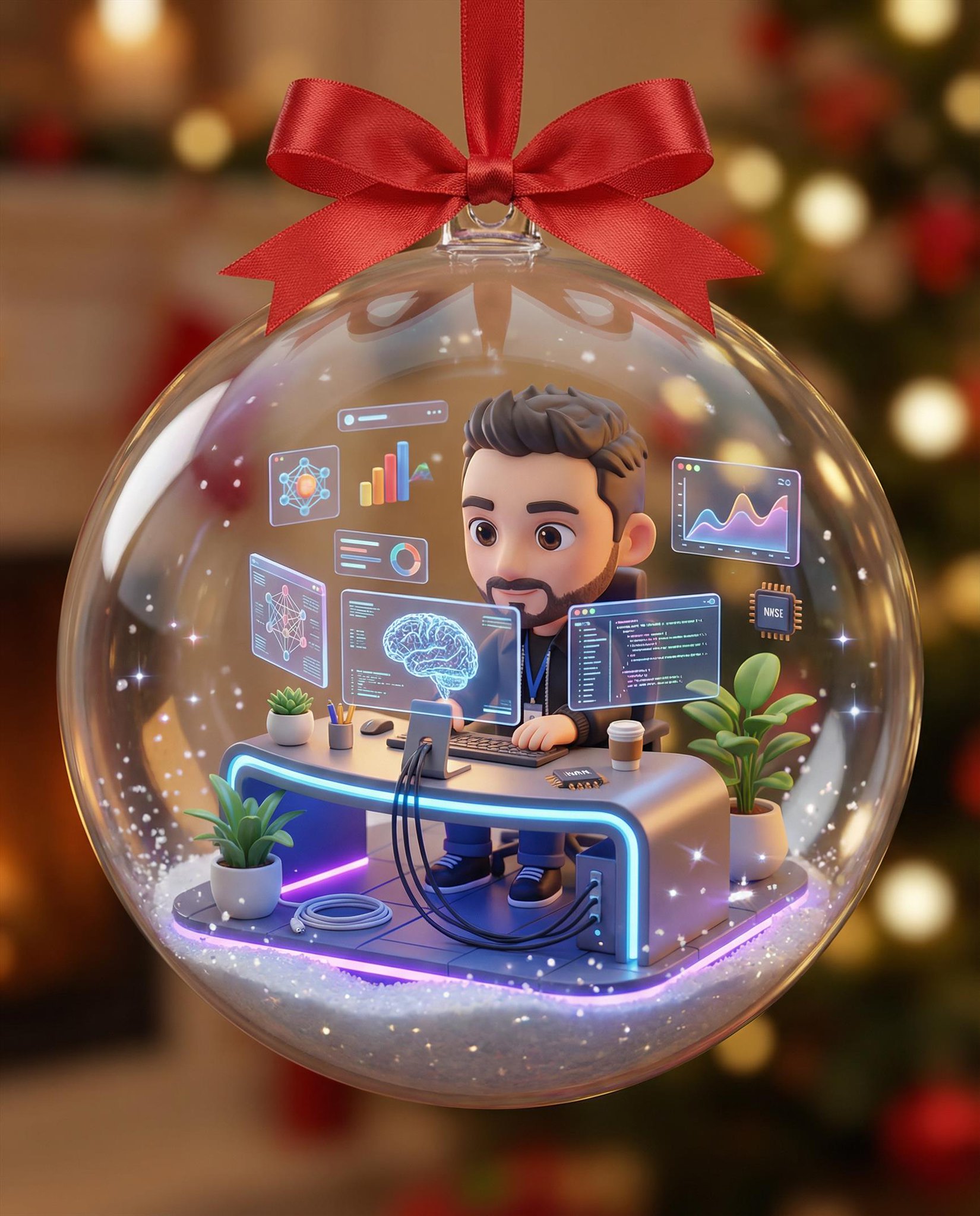 Christmas Ornament 3D Character output
