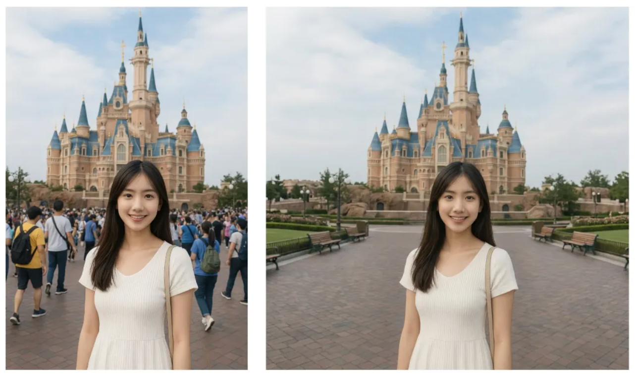 Smart Crowd Removal output